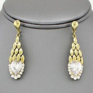 Gold Metal Criss Cross Hoop Earrings